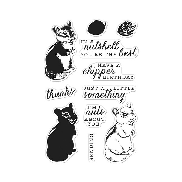 Hero Arts CM568 Clear Stamp, Color Layering Chipmunk