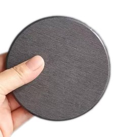 Diatomaceous Earth Coaster, Black, 1 Piece (Non-Asbestos Tested), Water Absorbent, Quick Drying, Diatomaceous Earth, Kitchen (Round)
