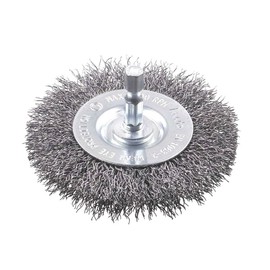 kwb Coarse disc brush, HSS steel wire, Ø 75 mm for metal and stone, wire brush for drilling machine including E6.3 hexagonal shaft, for removing rust, descaling, roughening and cleaning, 1 piece