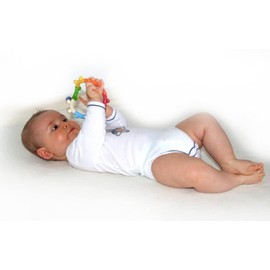 Hess Holzspielzeug 11011 - Motorik-Rassel aus Holz, in Form einer Acht, mit beweglichen Teilen, für Babys ab 6 Monaten, handgefertigt, für Greifübungen und fröhlichen Rasselspaß