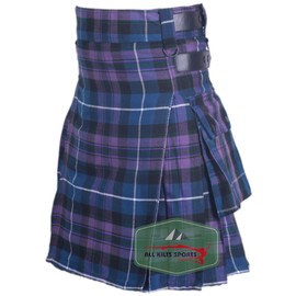 Scottish Modern Tartan Leather Straps Utility Kilts For Active Men (Pride Of Scotland, 40'')