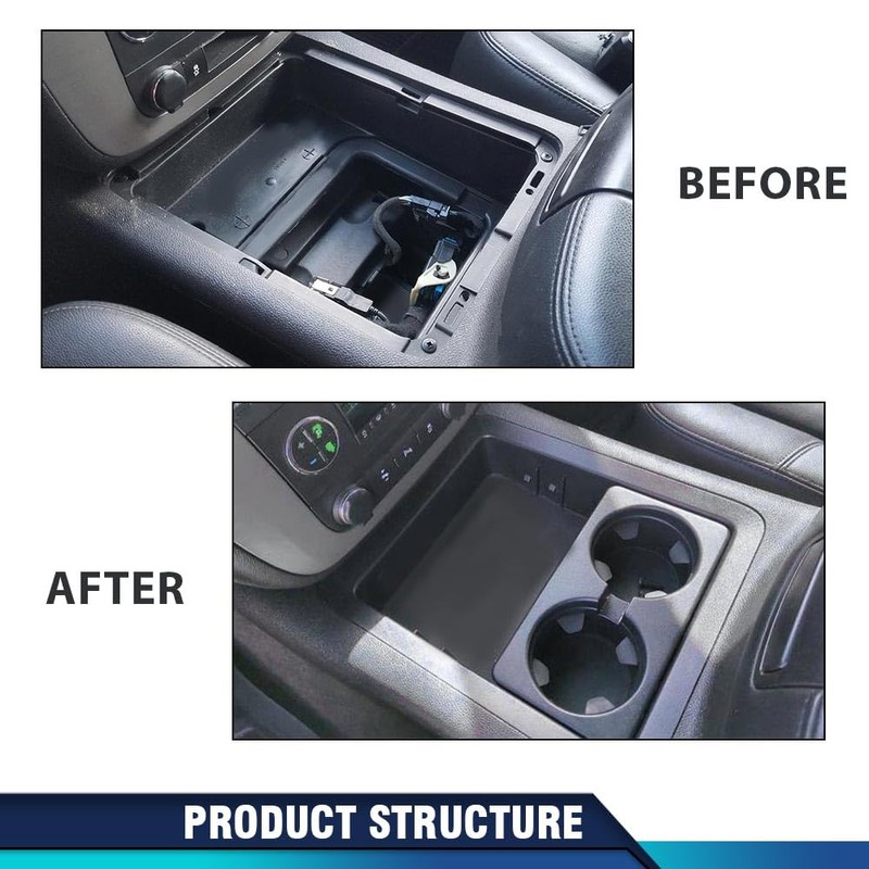 PIT66 Center Console Tray Cup Holder Bezel Compatible with 2007-2013