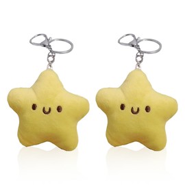 Pack of 2 Star Key Fobs, Star Key Fob Caricature, Key Fob for Children, Children's Birthday Party, Party Bag