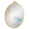 15.75" Bow Decorative Round Mirror, Gold Metal Frame Circle Mirror,