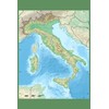 24x36 gallery poster, Topographic Map of Italy
