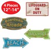 Beistle 57502 Beach Sign Cutouts, 4 per Package