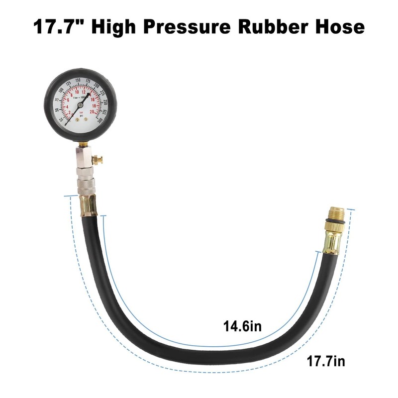 BOOMSTART Compression Tester Compression Tester Set Compression Gauge Car Motorcycle