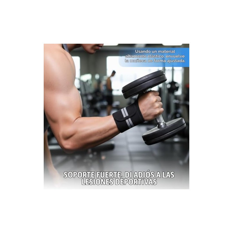 2 Par Muñequeras Gym, Muñequeras Deportivas para Hombres