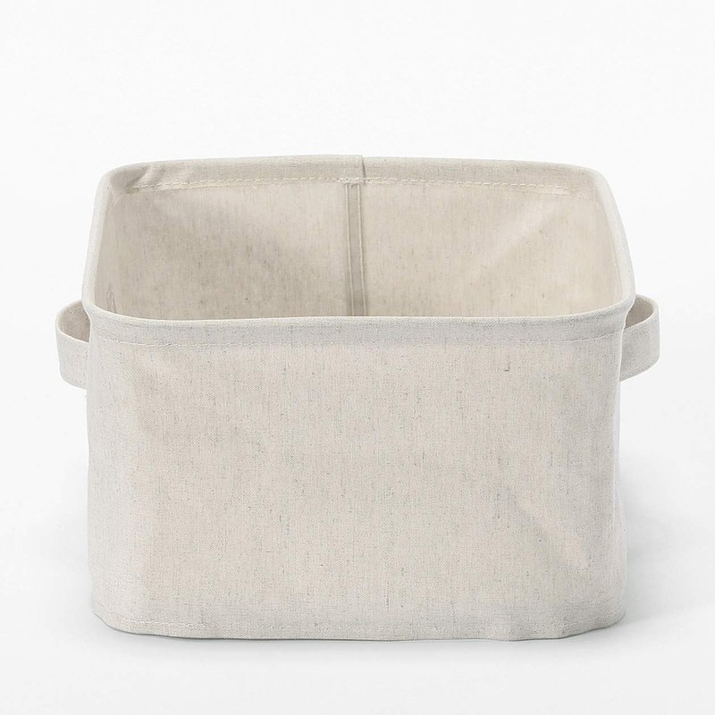 MUJI 38369752 Polyester Cotton Linen Blend, Softbox, Rectangle, Small, Approx.