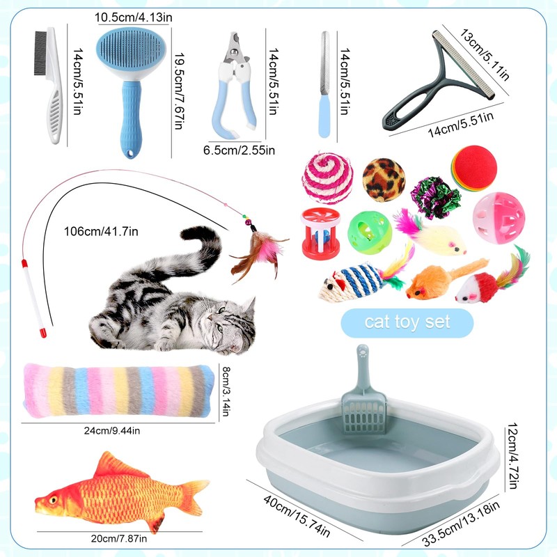 Kitten Starter Kit, 37 Pcs of Kitten Starter Kit for