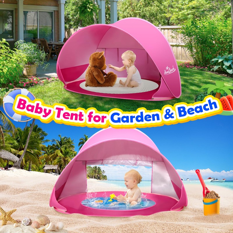 Monobeach Baby Beach Tent Pop Up Portable Shade Pool UPF50+