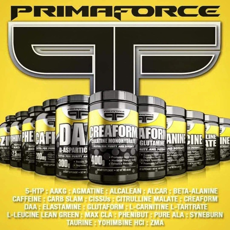 Primaforce Teacrine 50mg / 120 Caps / Energia Concentración