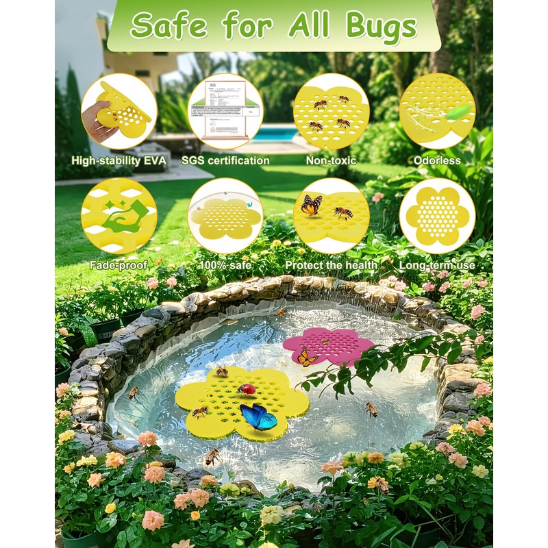 Bee Watering Station Floating Island - 5 Pack Pollinator Drinker