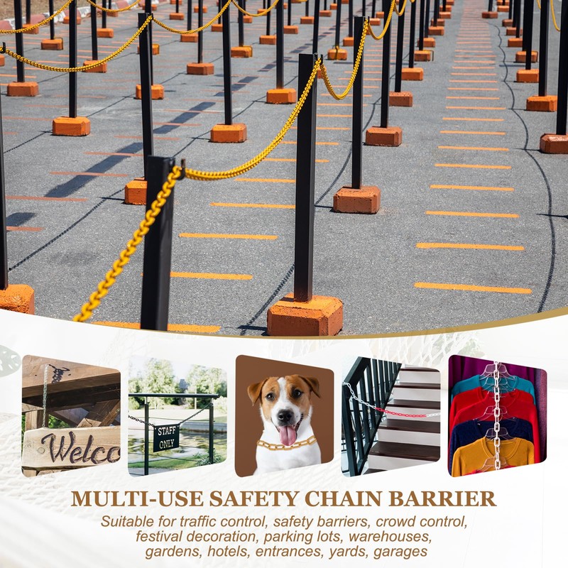 sourcing map Plastic Chain 5 Ft/1.53 M, Safety Chain Black