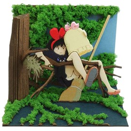 Sankei MP07-124 Studio Ghibli Mini Kiki's Delivery Service, Kiki Fallen in The Forest Papercraft
