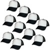 Genérico Paquete 10 Gorras Trucker Lisa, Esponja y Malla, Cachucha