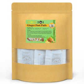 TEWEAE 2 in 1 Ginger Foot Pads, 120 Pads Tear and Use, Premium Natural Ingredients Ginger Powder, Bamboo Vinegar FootPads with ''Stay in Place'' Adhesive Pads Sheet