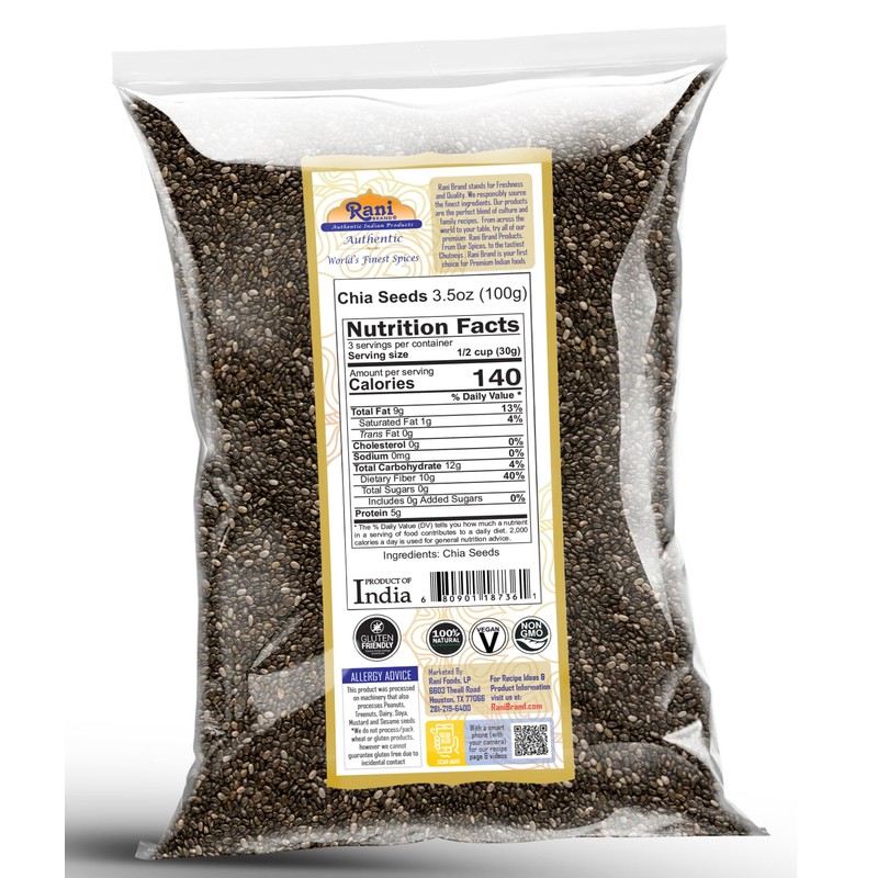 Rani Chia Seeds 3.5oz (100g) ~ All Natural | Vegan