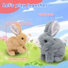 Hopearl Hopping Rabbit Interactive Electronic Pet Plush Bunny Toy with
