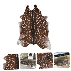 Artibetter 1pc Carpet Decoration for Home Non Door Mat Faux Deer Hide Rug Faux Sika Deer Print Hide Rug Faux Deer Rug Plum Deer Area Rug Entrance Doormat Fuzzy Rug Animal Skin Polyester Rural