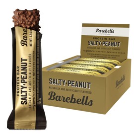 Barebells Protein Bars Salty Peanut - 12 Count, 20g High Protein Treats - Chocolate Nutrition Bar with 1g Total Sugars - On-The-Go Breakfast or Post-Workout Snack