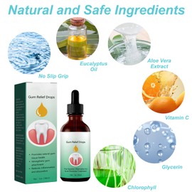 Gum Regrowth Drops 2 PCS,Gum Gel Gum Repair Regrowth Teeth Whitening Gum Repair for Receding Gums Rejuvenate Your Gums with Ease