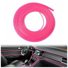 5M Flexible Trim for DIY Automobile Car Interior Exterior Moulding Trim Decorative Line Strip (Pink)