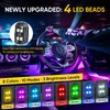 6PCS Wireless LED Lights with Remote Control, Upgraded 4LEDs 8