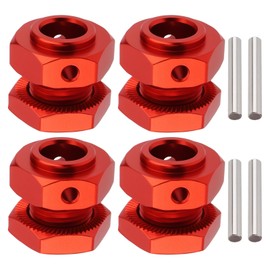 SG Store 1Set 17mm Aluminum 6mm Extended Hub Hex Nut Kit Compatible with Arrma Kraton 4S BLX Compatible with Outcast 4S BLX Upgrade Parts(Red)