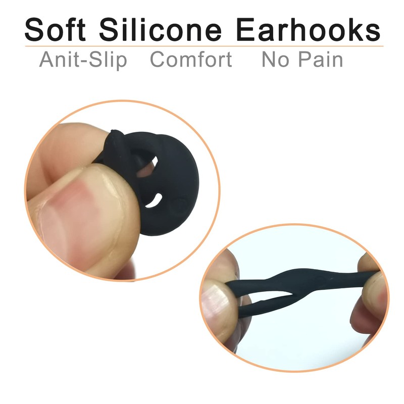 Luckvan Replacement Earbuds Tips Sport Silicone Earhooks Earbuds Cover Eartips