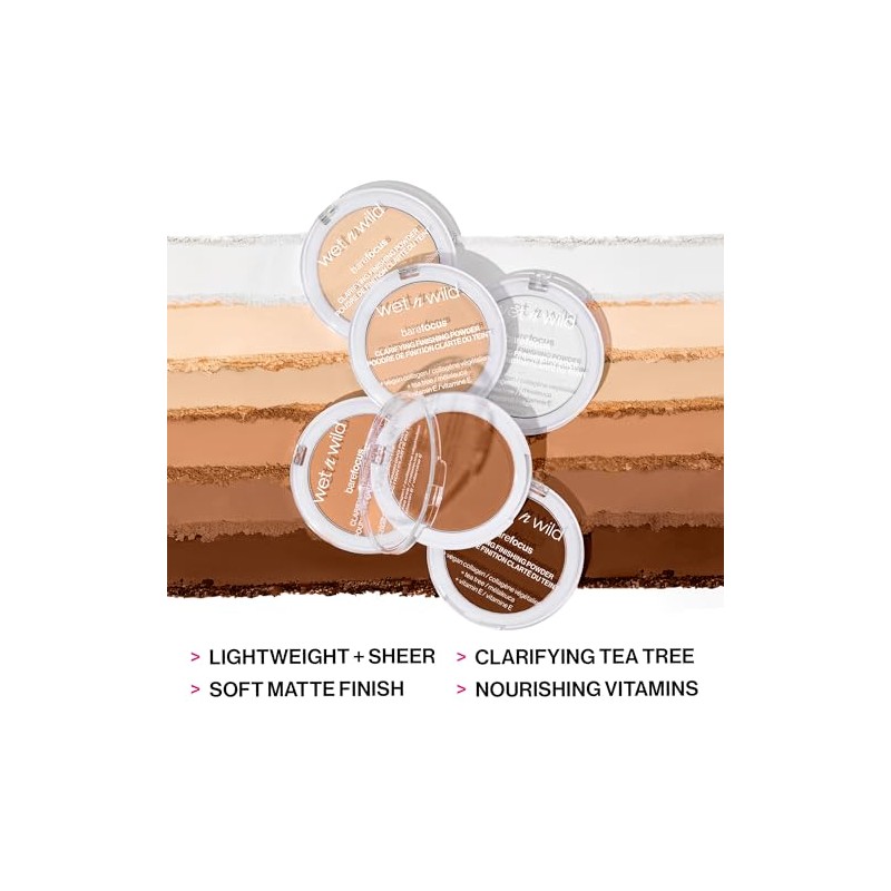 Polvo Traslucido Barefocus Clarifying Finishing Wet N Wild (Light/Medium)