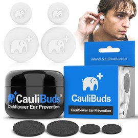 CauliBuds Cauliflower Ear Prevention Kit - Magnetic System for Treating and preventing Cauliflower Ear (Blanco)
