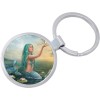 Blue Mermaid Keychain - Includes 1.25 Inch Loop for Keys