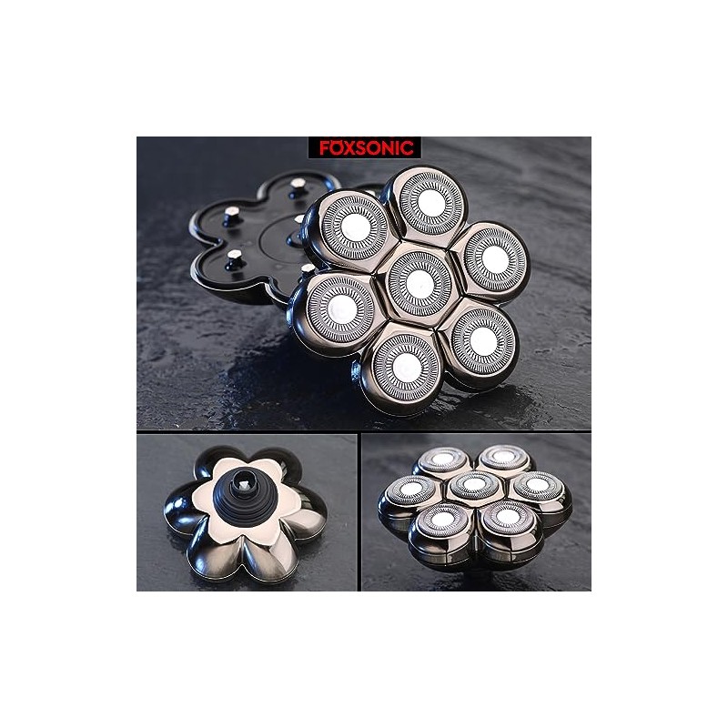 Magnetic 7 Blades Head Shaver Replacement Blades for head Shaver