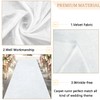 MODFUNS White Aisle Runner Wedding Carpet Runner 4x30FT Velvet Fabric