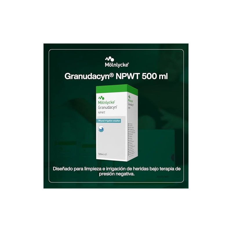 500 ml NPWT Solución de Irrigación para Heridas | Ácido