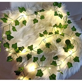 Hoolight Vine String Lights, [1 Pack] Ivy Decor String Lights, Maple Leaf Garland Wreath Hanging lamp with 20 LED, Fairy Night Lights for Home,6.5 FT, Battery Powered, Room, Bedroom, Wall Decoration