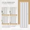 HARDJULAN 30X79in Interior Folding Accordion Doors for Living Spaces,White PVC,Handle