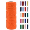 POPOYU 2mm Macrame Cord,100m Natural Cotton Macrame Rope,Orange Macrame Cotton