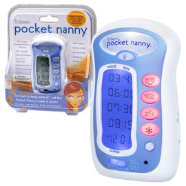 Itzbeen Pocket Nanny - Temporizador de Cuidado del bebé (Ronda el Reloj rastreador de bebé) - Azul