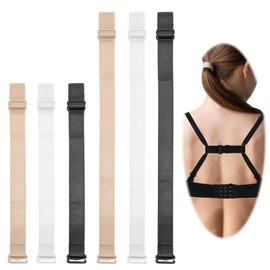 Tyqour Pack of 6 Adjustable Bra Straps Clip Bra Straps Holder Women's Non Slip Strap Holder Elastic Bra Strap Holder Clip Women's Bra Strap Holder for Slipping, Bra Accessories for Racerback Straps