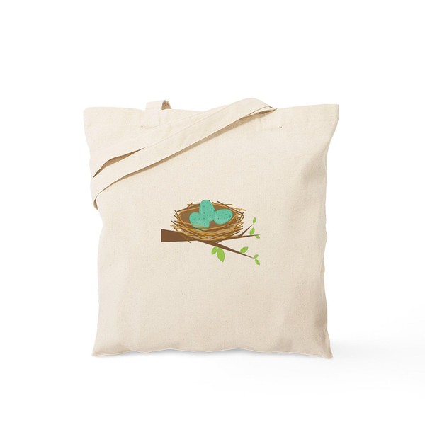 CafePress Robins Eggs Tote Bag Reusable Natural Beige Canvas Shopping