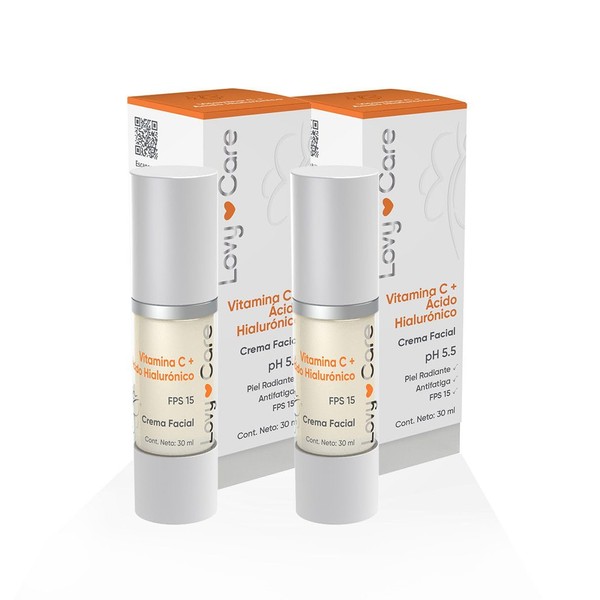 LOVY CARE Pack 2x1 Crema Facial con Vitamina C cido