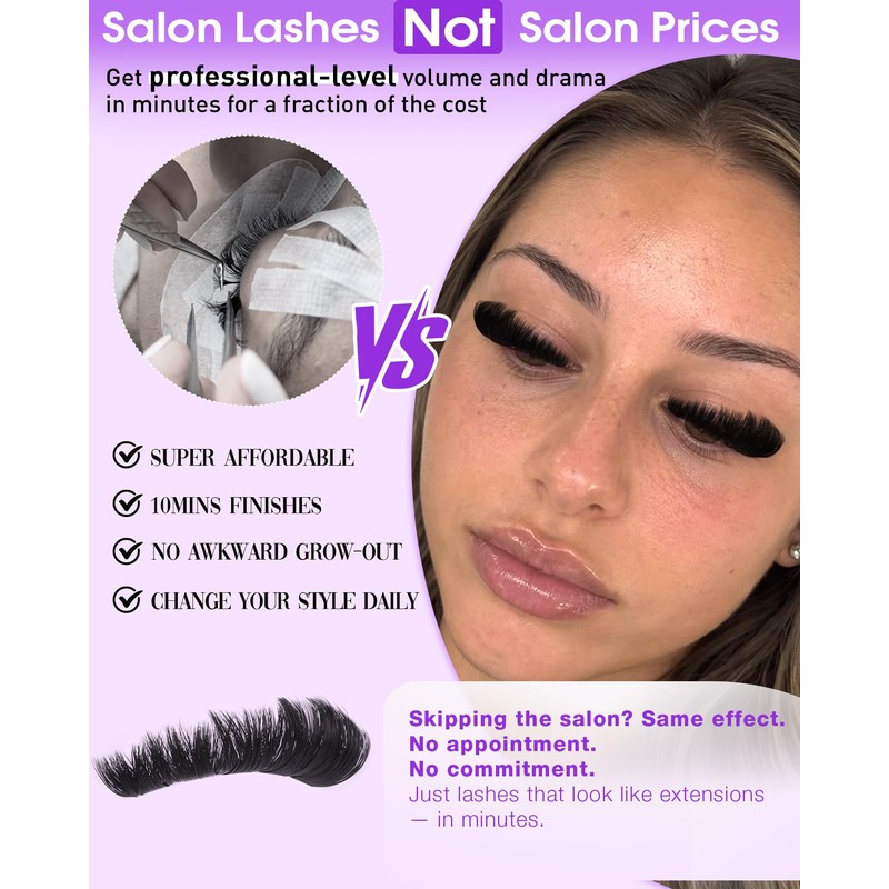 Lash Clusters Kit Thick Eyelash Clusters Kit 200D/300D Volume Individual
