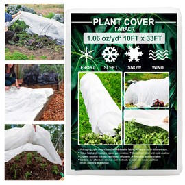 FARAER Plant Covers Freeze Protection, 10ft33ft Reusable Rectangle Frost Protection Floating Row Cover Plant Blanket Garden Winterize Cover for Cold Weather Snow