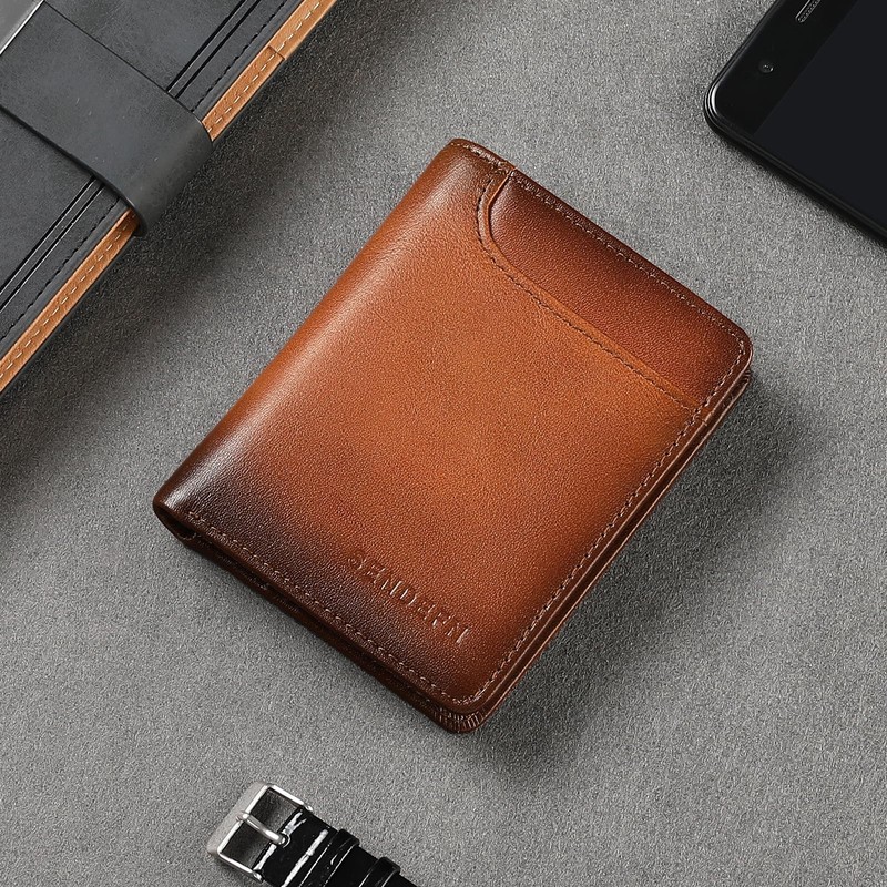 SENDEFN Men's Leather Wallet with RFID Protection - Men's Wallet