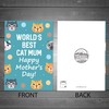 RED OCEAN Mothers Day Card For Best Cat Mum -