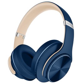 DOQAUS Headphones, Bluetooth 5.3, Wireless Headphones, Up to 50 Hours of Continuous Playback, 3EQ Sound Mode, Over-Ear Headphones, Built-in Microphone, Wired, Enclosed Type, Memory Foam, Easy to Ear, Compatible with Mobile Phones, Computers, Walkman, LIF