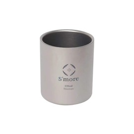 S'more Titanium Mug Double Titanium Cup, Titanium Cup, Double Titanium, Outdoor, Camping, Double Wall Construction, Titanium Tableware, Double Wall, 11.8 fl oz (350 ml)