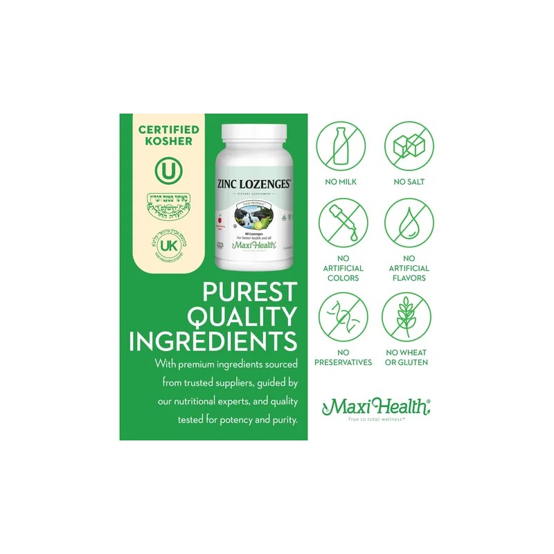 Pastillas De Zinc Maxi-health Con Citrato 10 Mg